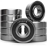 10 Pack 6305-2RS Double Rubber Seal Deep Groove Ball Bearings, Pre-Lubricated and Stable Performance and Cost Effective Ball Bearings (6305 RS)