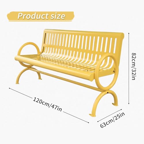 Banc en aluminium résistant aux intempéries aspect fer forgé - 2
