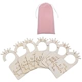 FUNOMOCYA Divisori Armadio in Legno Premium con Etichette Mesi per Organizzare Vestiti Ragazzo Ragazza e Accessori Armadio per Ordinare Abbigliamento per Età e Scatto Fotografico Ricordo