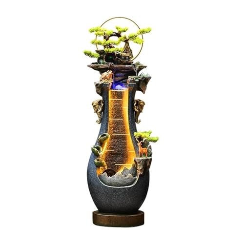 Jingzai202405 Indoor Floor Fountain Water Decoration Cycle Floor Decoration, Rockery Fountain in Living Room, Courtyard Decoration Water Fountain(S)