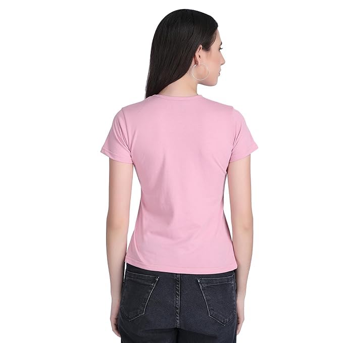 Image of Women Cotton Printed T-Shirt Combo Pack of 2 | Regular Fit Half Sleeve Round Neck Graphic Tees for Girls & Ladies | Women's Western Tops | Cute Trendy Print Summer Fashion T-Shirts