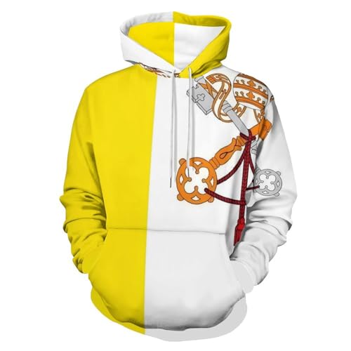 Sweat-shirt a capuche col rond manches longues impression 3D
