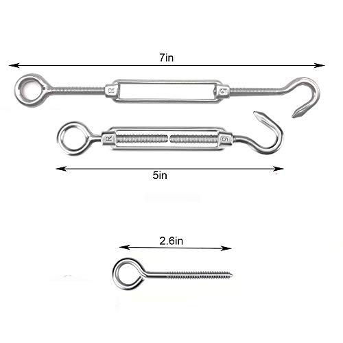 TooTaci Kit de Cable de Acero Inoxidable 1/16 con Tensores, Ganchos, Guardacabos y Bucles para Jardín, Iluminación, Cercas y Barandillas miniatura 4
