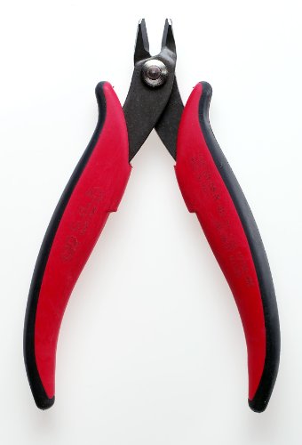 HakkoCHP TR-58-R Medium Soft and Ferrous Wire Cutter, Flush Cut, 3.0mm Hardened Carbon Steel Construction, HRC 58, 21-Degree Angled Jaw, 8mm Jaw Length, 12 Gauge Maximum Cutting Capacity