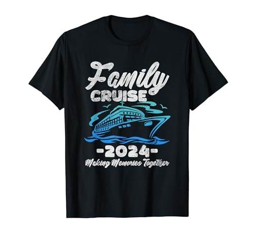 Family Cruise 2024 Family Vacation Trip Matching Distressed T-Shirt