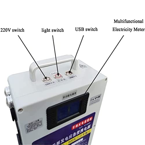Generador portátil manual NYMFEA 500W con manivela, fuente de energía de emergencia, soporte 220V, DC12V 240W miniatura 4