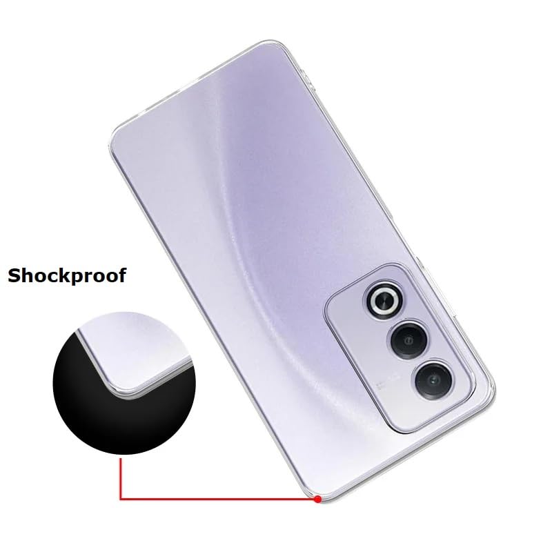 Image of REALCASE Stylish Silicone Back Cover Case for Oppo A3 Pro 5G | Scratch Resistant Protective Crystal Clear Transparent Shock Proof Bumper Back Cover Case for Oppo A3 Pro 5G