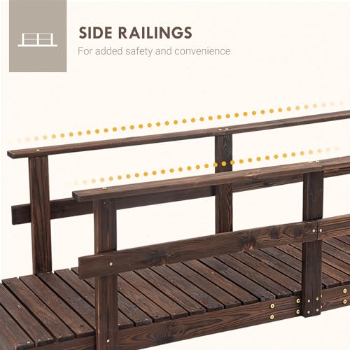 Generic W2225P174529 7' Wooden Garden Bridge thumb #3