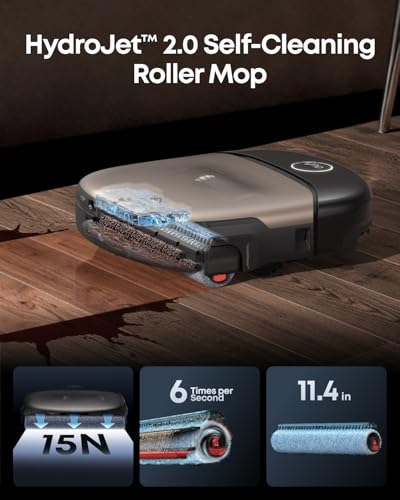 Image of eufy Robot Vacuum Omni S2 and Mop Combo, 99.99% Germ Removal, HydroJet 2.0 Always Self-Cleaning Roller Mop, 30,000 Pa Fade-Free Suction, 5-Layer Filtration, 68-Days Self Emptying, Fragrance Diffuser