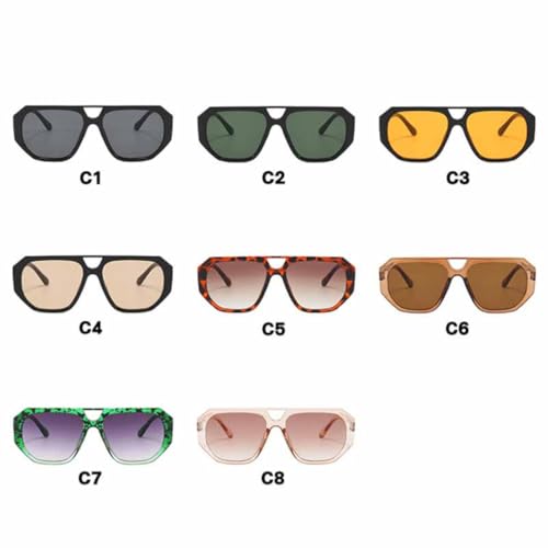 Lunettes de soleil rétro anti-fatigue oculaire monture thé léopard