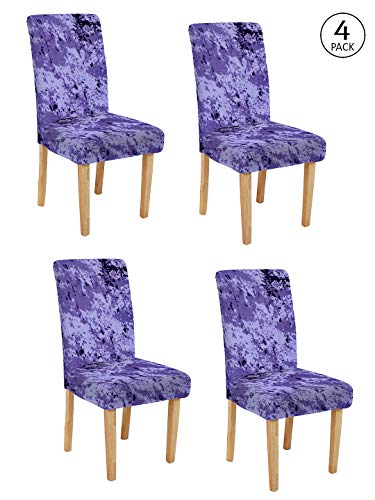 Image of Cortina Polyester Soft & Washable Slipcover Elastic Installation Chair Cover for Chair Protection (Multicolour) - Pack of 4 Pieces