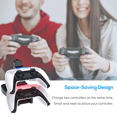 41On5oV6oEL FYOUNG Chargeur Manette Compatible avec PS5 avec Cable Type C, Recharge Support Station Compatible avec DualSense Manette avec Indicateur LED