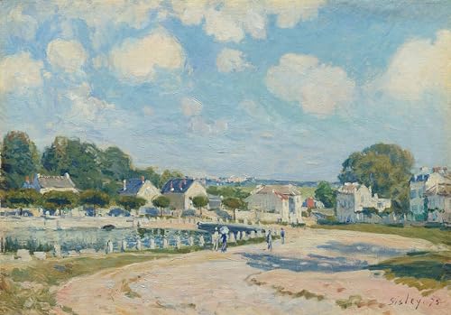 Toile Abreuvoir à Marly d'Alfred Sisley haute définition avec texture artistique