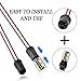 6 Pcs 194 Bulb Socket with 15CM Extension Harness for Connecting T10 Car Bulb/CLR/Halogen, Universal LED Bulbs Socket for Car Dashboard Lights,Fog Lights (Round)