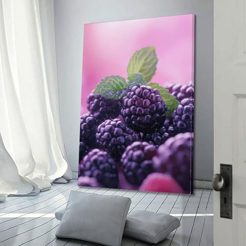 Poster mural fruits mûres menthe décoration suspendue moderne 20x30