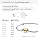 PANDORA Moments Heart Clasp Snake Chain Bracelet - Compatible Moments Charms - Gift for Her - Sterling Silver Yellow Gold - With Gift Box - 7.1