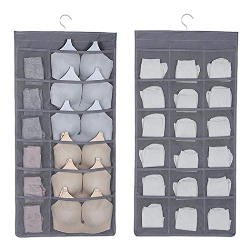 Preisvergleich Produktbild onisjun Doppelseitige Unterwäsche Socken Schlafzimmer Wandtür Hinten Hängende Aufbewahrungstasche Schrankordnungssysteme