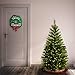 National Tree Company Pre-Lit Artificial Slim Christmas Tree, Green, Aspen Spruce, White Lights, Includes Stand, 4 Feet