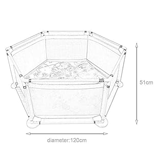 Baby playpenlarge mesh play center fence washable and portable playpen for babies and toddlermovable play yard with breathable mesh and storage bag safe and sound  urban country home decor