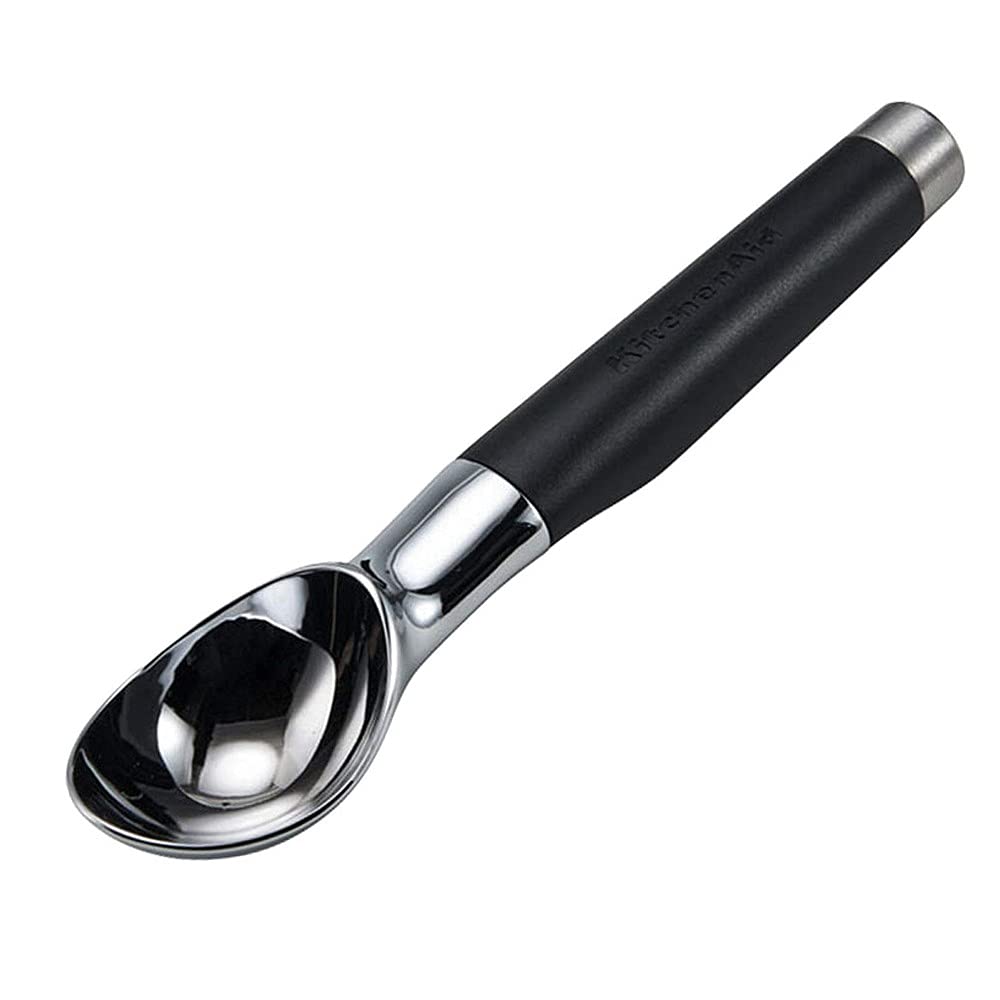 Rackhams Cream/Black Stainless Steel Ice Scoop - Plastic - Ice Scoop