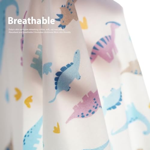 Teach Leanbh Unisex Baby 2 Pack Bamboo Viscose Pajamas with Mittens and Feet Cuffs 2 Way Zipper Long Sleeve Romper4