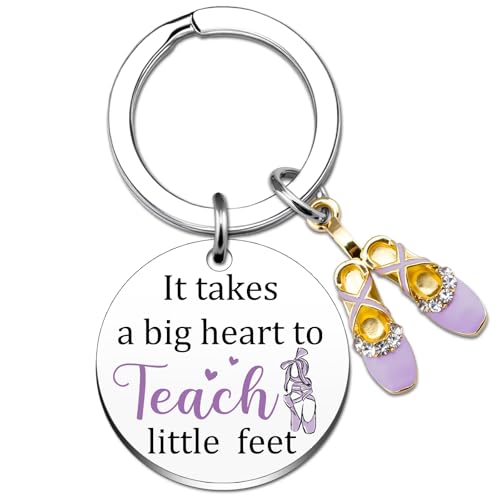 Wrpixe Dance Teacher Appreciation Gifts Teacher Keychain Dance Gifts for Women Female Dancer Gift