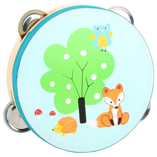 Small Foot 10721 pandereta para niños, diseño de niños, música Popular instrumento para la promoción de ritmo y tacto , color/modelo surtido