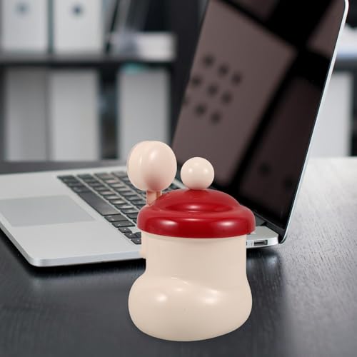 Mini caneca de basura beige con tapa y diseño bota miniatura 6