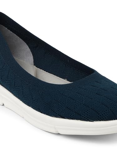 Image of Carlton London Women's Textured Knit Comfort Ballet Flats