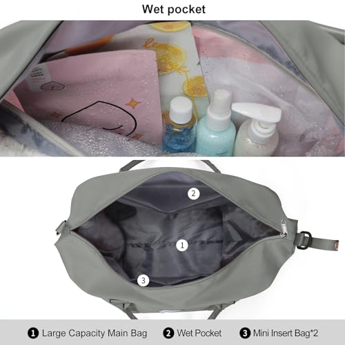 Travel Duffel Bag,Sports Tote Gym Bag,Shoulder Weekender Overnight Bag for Women
