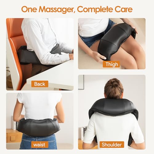 Brelley Massagegerät, Nackenmassagegerät mit Wärme 3D Massage, Rückenmassagegerät, Shiatsu Massage für Nacken, Rücken, Beine, Geschenke für Frauen, Männer 6
