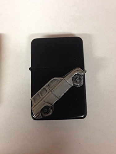 Briquet à essence 3D coupe-vent noir, l'idée cadeau masculine idéale