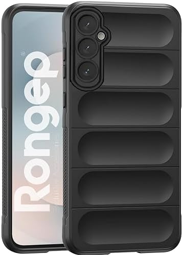 Rongep Samsung Galaxy S25 FE için Kılıf Matte Black Rugged Koruyucu Kalın Yapılı Silikon Kılıf Kamera Yükseltili İçi Süet Dokulu Kenarları Darbe Emici ve Kayma Önleyici Özellikli S25 FE Kılıf (Siyah) - Görsel 2