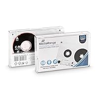 MediaRange Professionelle Audiokassette, C-90 I 90min, Typ 1, Normale Bias, transparent