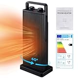 RINRI Heizlüfter Energiesparend, 2000W Heizung Elektrisch, Oszillierend Elektroheizung, Überhitzungsschutz und Kippschutz, 3 Modus, PTC Keramik Heizlüfter Klein