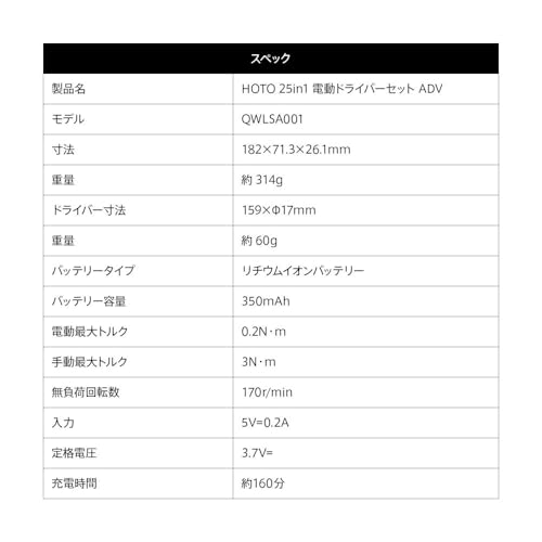 HOTO 25in1 電動ドライバーセット ADV の商品画像 7