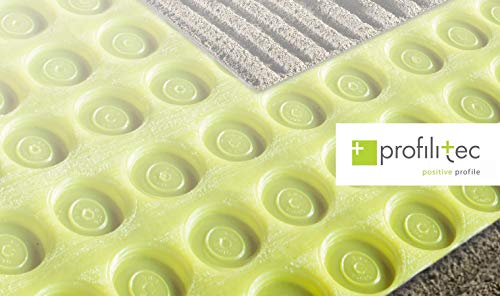 Profilitec Floortec 1/8" Anti-Fracture Crack Isolation Uncoupling Waterproofing Underlayment Translucent Membrane 323 Sq Ft Roll (No Curling) For Bathroom Flooring Ceramic Tile Concrete Subfloor Stone #TOP2