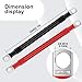 Zrigiwr 2AWG 7-Inches Battery Cables Set, (1 Positive & 1 Negtive) with 3/8