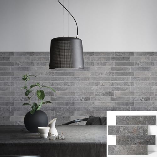 COLAMO Luxury 10 PCS Peel and Stick Faux Brown Grey