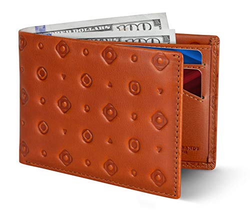 Image of SERMAN BRANDS Mens Slim Bifold Wallet RFID Blocking Minimalist Front Pocket Wallets for Men - Thin & Stylish