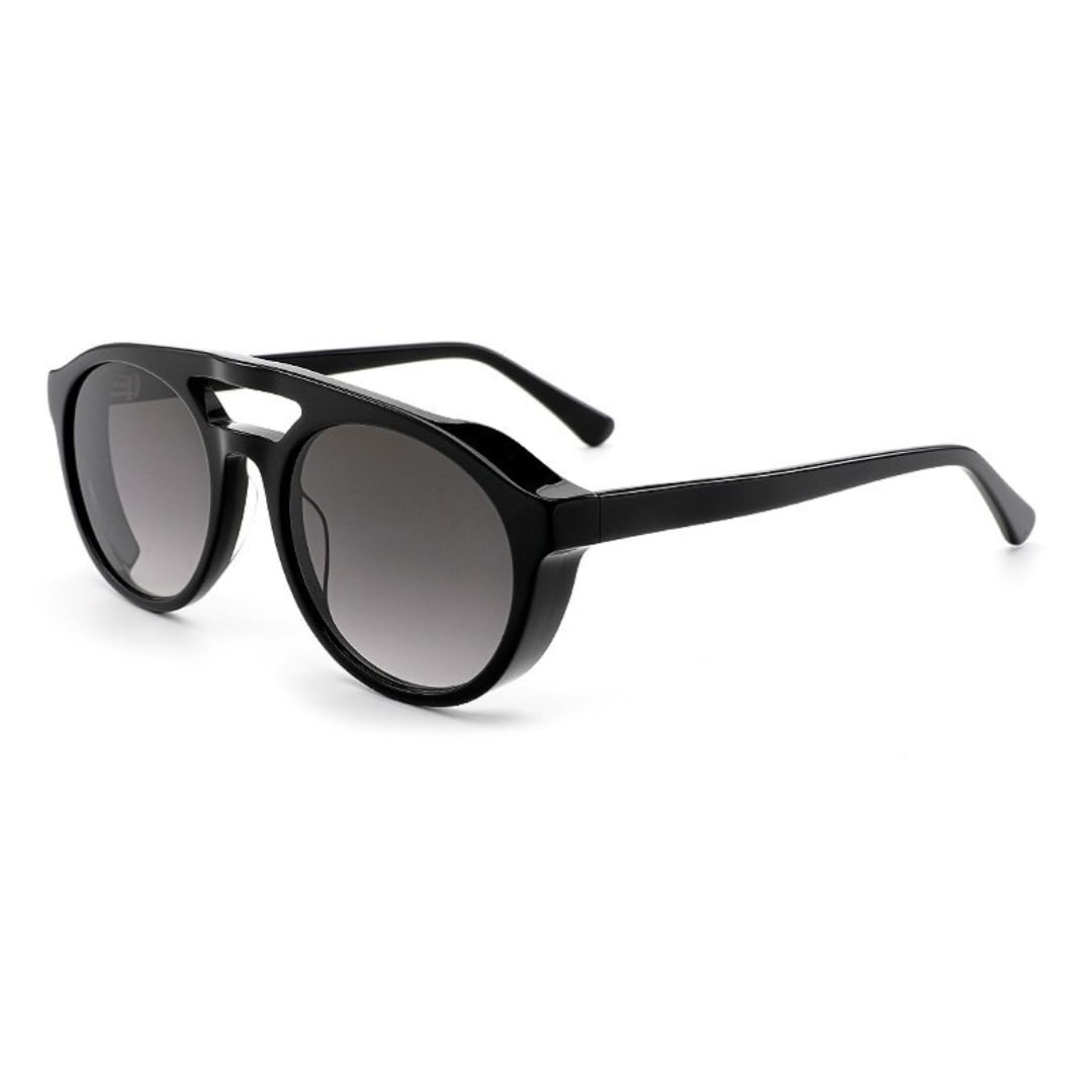 Gafas de sol redondas vintage para hombre y mujer con lentes degradadas polarizadas UV400.