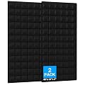 2 Pack Acoustic Foam Panels - 48"×24"×2" Sound Proof Foam Panels for Walls, High Density Black Sound Deadening Absorbing Foam Panels for Home Office Recoding Studio