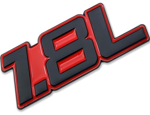 Image of 1.8L Metal Car Emblem Logo, Car Emblems 3D Badge Decal Car Truck Replacement Compatible with Universal Vehicle, Car, Truck, SUV (Red /Black)