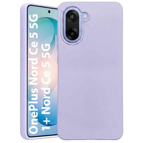 Image of LIRAMARK Liquid Silicone Soft Back Cover Case for OnePlus Nord CE 5 5G| Soft Micro-Fibre Lining Inside | Camera Protection Bump (Lavender)
