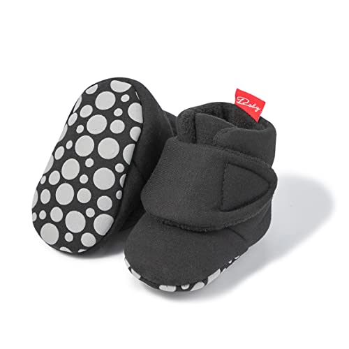 Image of Sawimlgy Newborn Infant Baby Girl Boy Cotton Booties Stay On Sock Slippers Soft Bedroom Shoes Non-Skid Ankle Boots With Grippers Toddler Crib Warm Shoe First Walker Birthday Shower