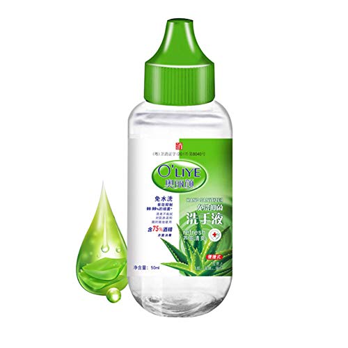 Preisvergleich Produktbild Ofanyia Aloe Vera Händedesinfektionsmittel Erfrischendes Gel Feuchtiges Handwaschgel Tragbares wasserloses Einweg-Händedesinfektionsgel 50ml