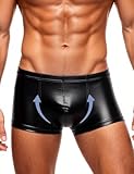 boxer cuir homme Boxer Moulant:Boxer sexy moulante pour une sensation classique de liberté sans contrainte, qui enveloppe votre corps comme une seconde peau, et les jambes ne se roulent pas