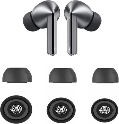 A-Pcas �C���[�s�[�X Galaxy Buds3 Pro�p�C���[�s�[�X �C���[�`�b�v �V���R�����C���z���L���b�v Galaxy Buds 3 Pro�p�C���z���J�o�[ S/M/L 3�T�C�Y3�y�A �u���b�N 913B3