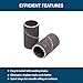 Benchmark Abrasives 1/2” x 1/2”Aluminium Sanding Bands, Spiral Bands Rotary Sander Attachment for Drill & Die Grinder, Metal Polishing Sanders for Woodworking - Sander Tool (10 Pack), 240 Grit