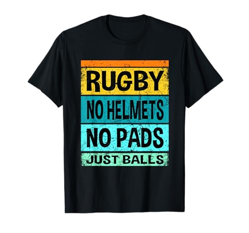 Retro Vintage Rugby Just Balls Jugadores Aficionados Camiseta